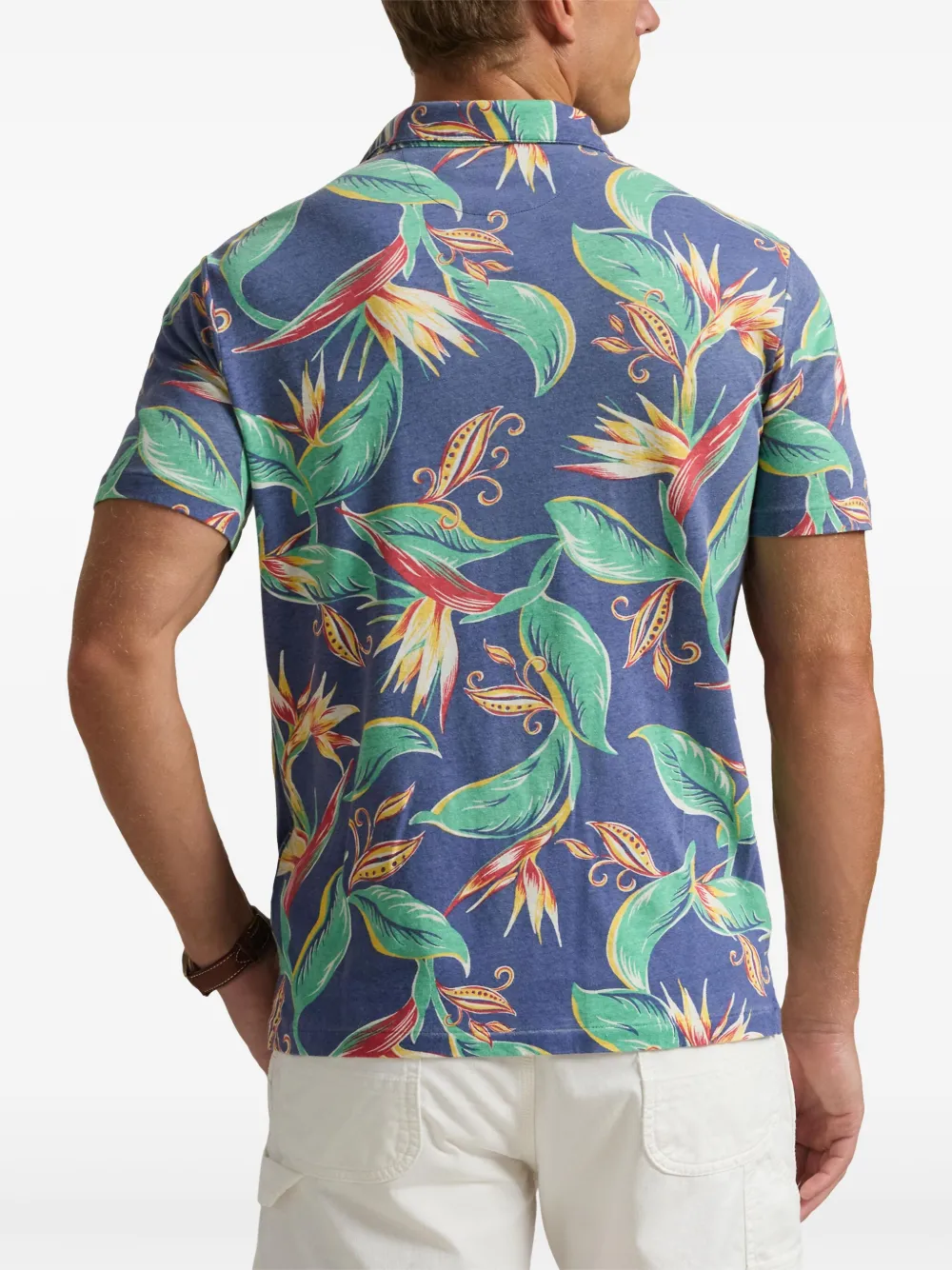 Polo Ralph Lauren Poloshirt met bloemenprint Blauw