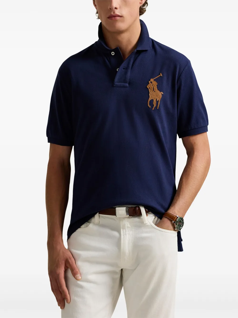 Polo Ralph Lauren Poloshirt met Polo Pony-applicatie Blauw