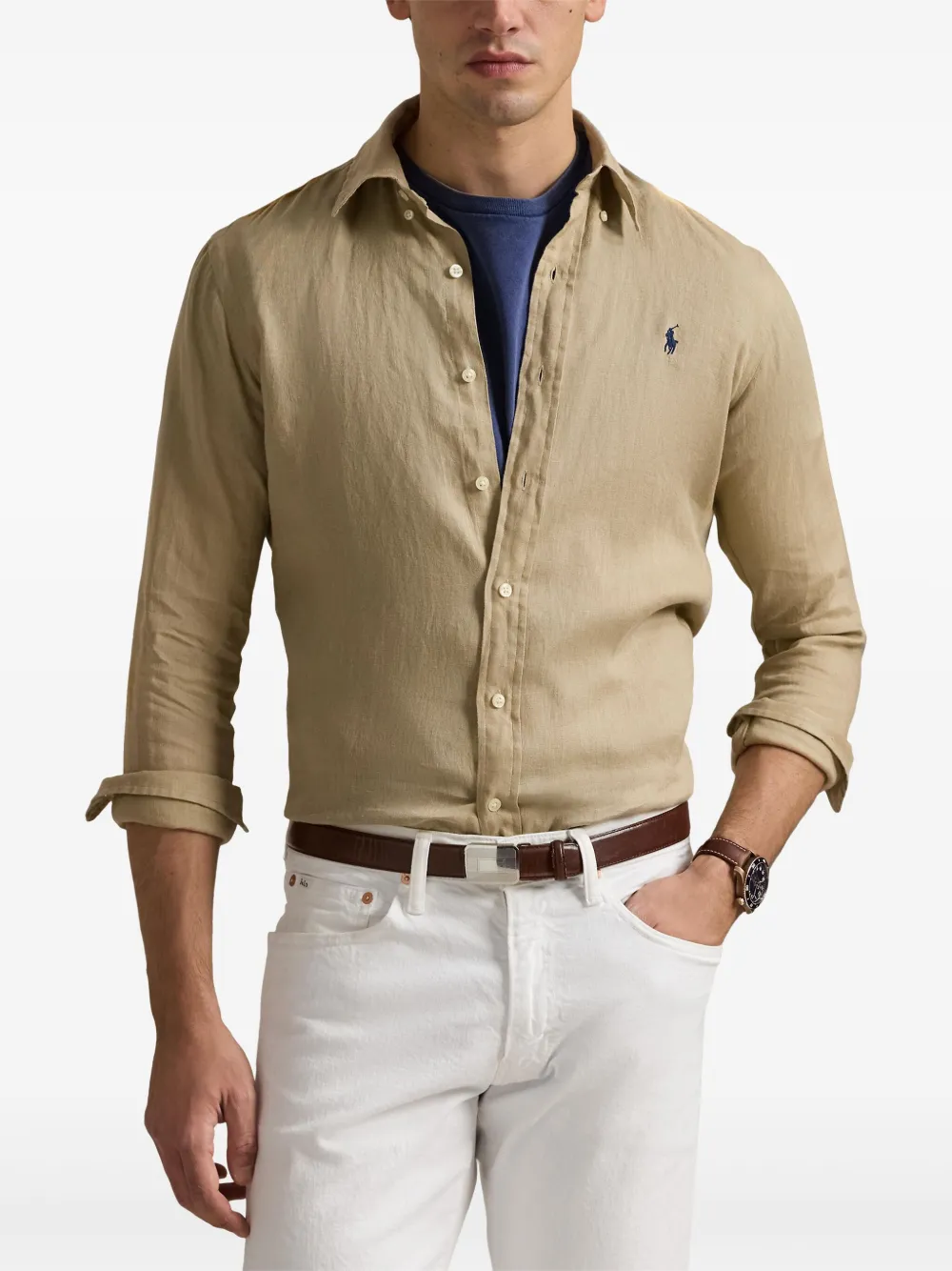 Polo Ralph Lauren Polo Pony overhemd Beige