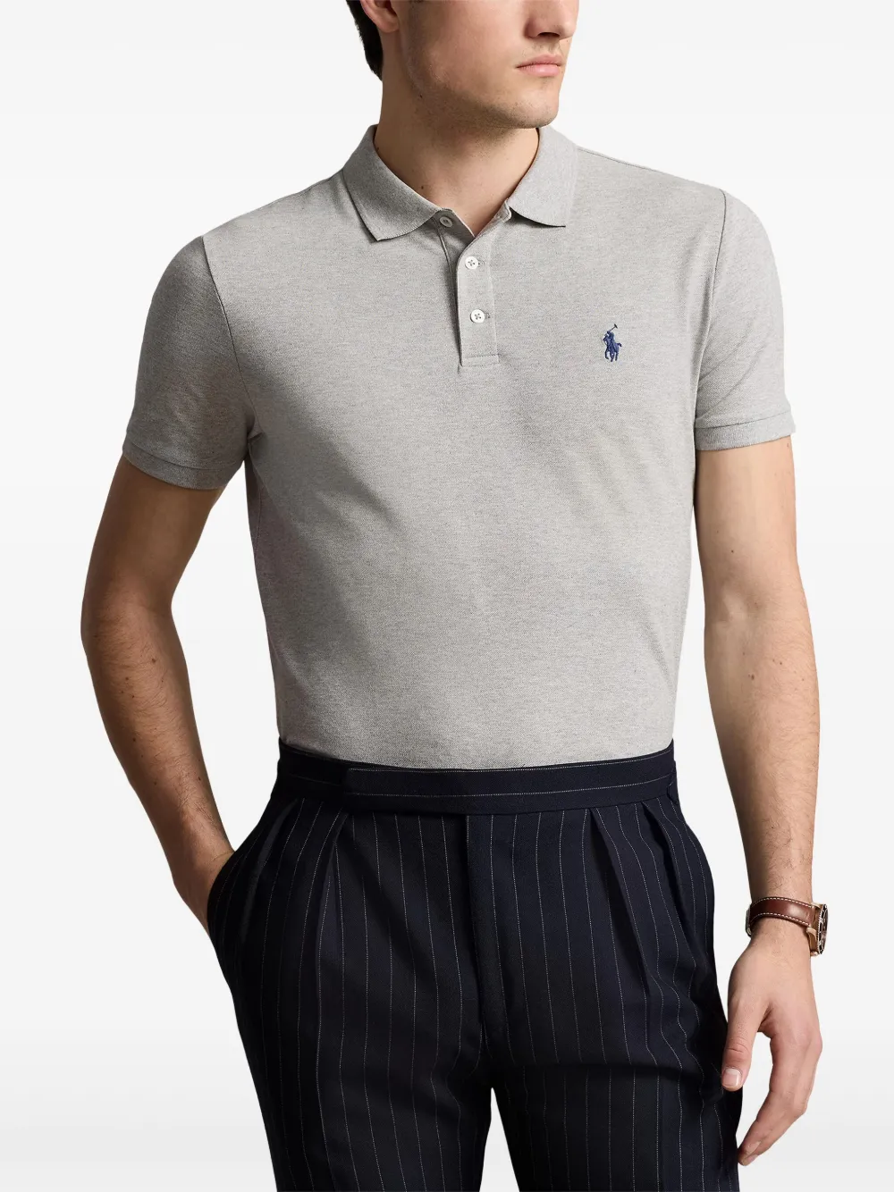 Polo Ralph Lauren Poloshirt met borduurwerk Grijs