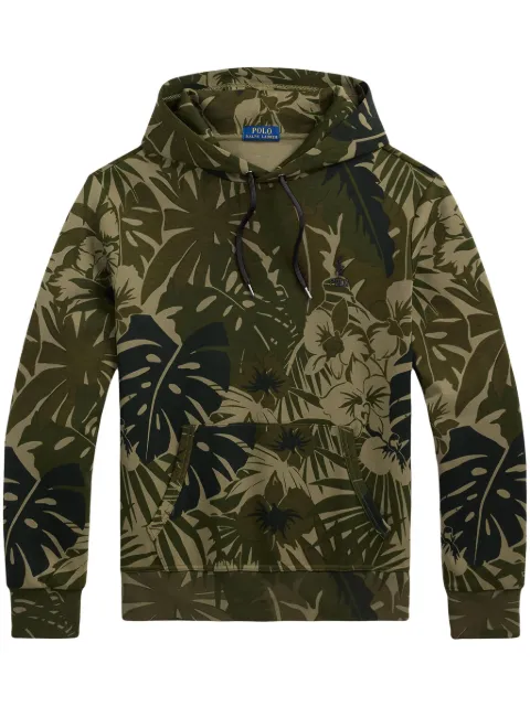 Polo Ralph Lauren هودي بحياكة مزدوجة ونقش نخلة