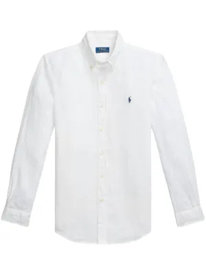 Polo Ralph Lauren Linen Shirt | White | FARFETCH RO