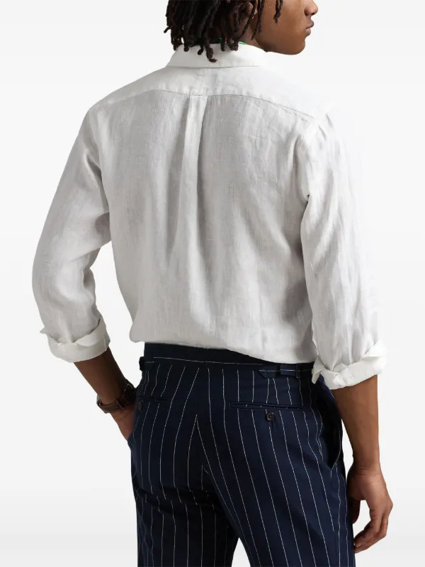 Polo Ralph Lauren Linen Shirt | White | FARFETCH