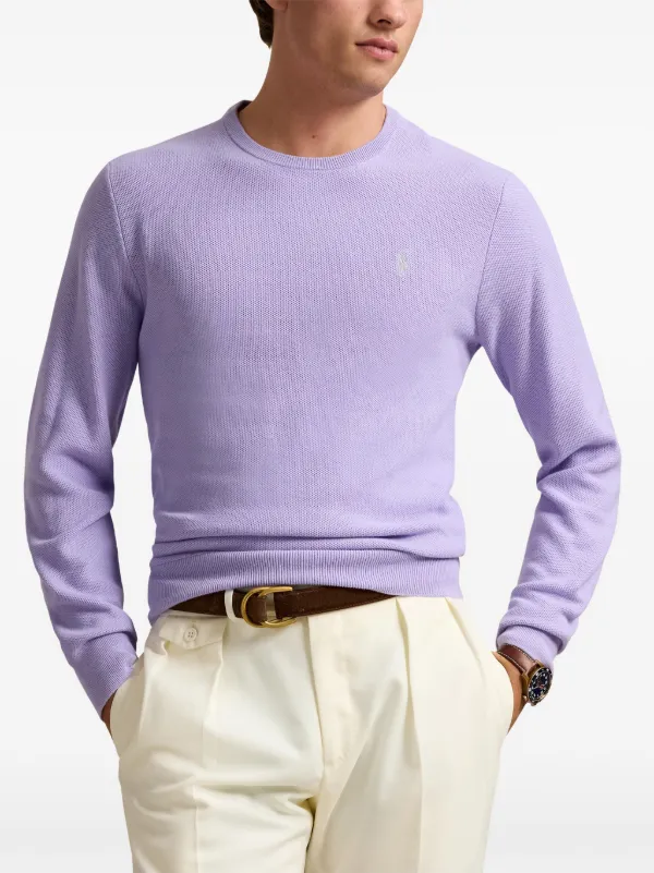 Polo Ralph Lauren Suéter Con Cuello Redondo Morado FARFETCH CO