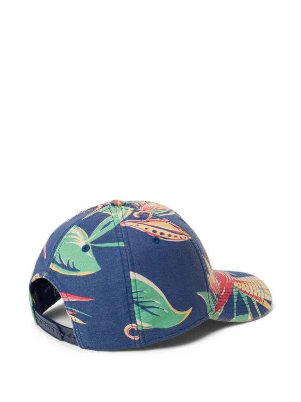 Polo Ralph Lauren Tropical-print Baseball Cap | Blue  display picture 2