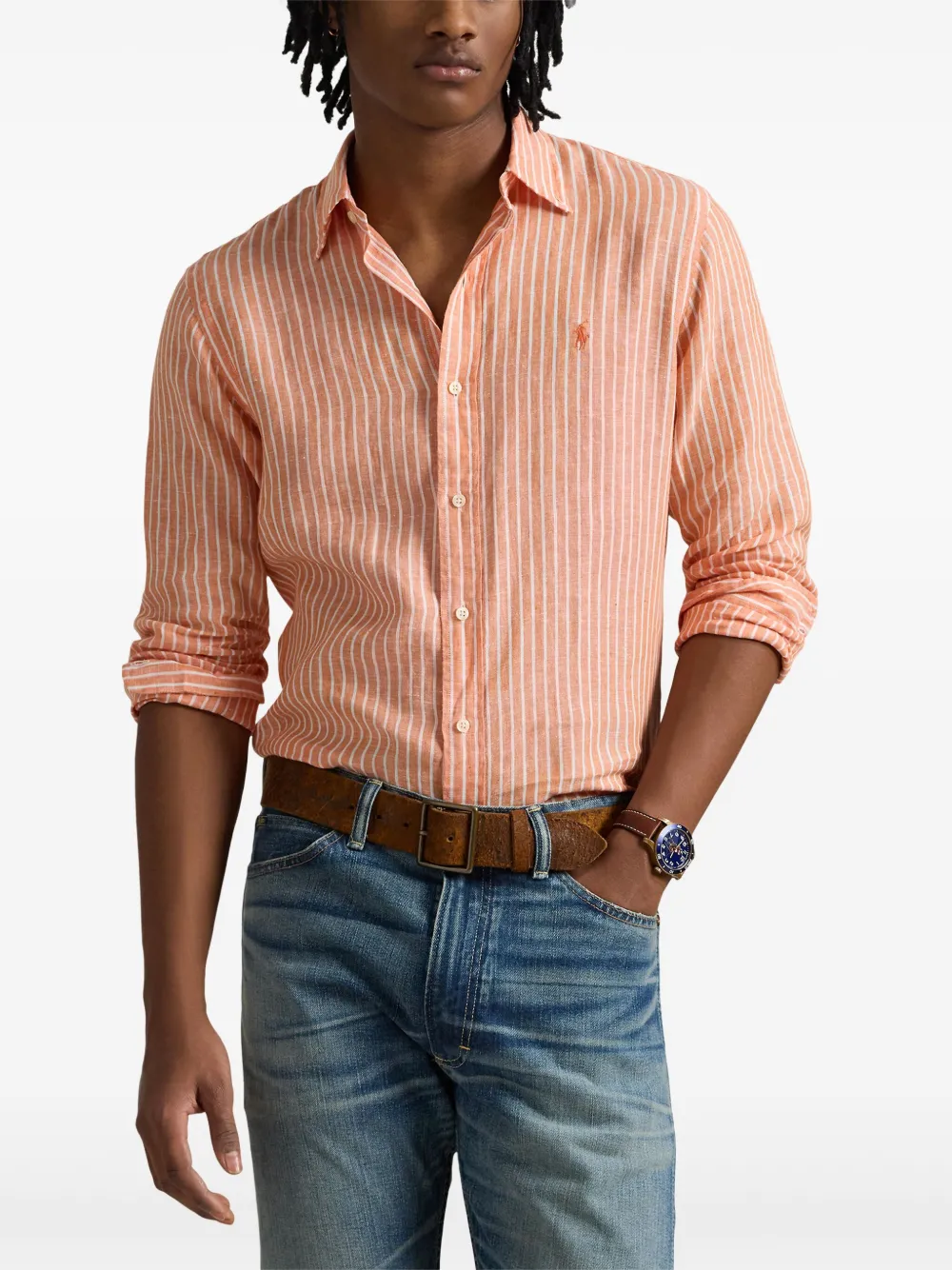 Polo Ralph Lauren Linnen overhemd Oranje