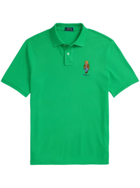 Polo Ralph Lauren playera tipo polo con aplique Polo Bear