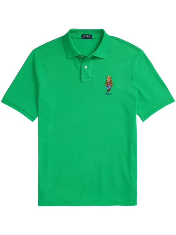 Polo Ralph Lauren Polo Bear-appliqué Polo Shirt Green FARFETCH IN