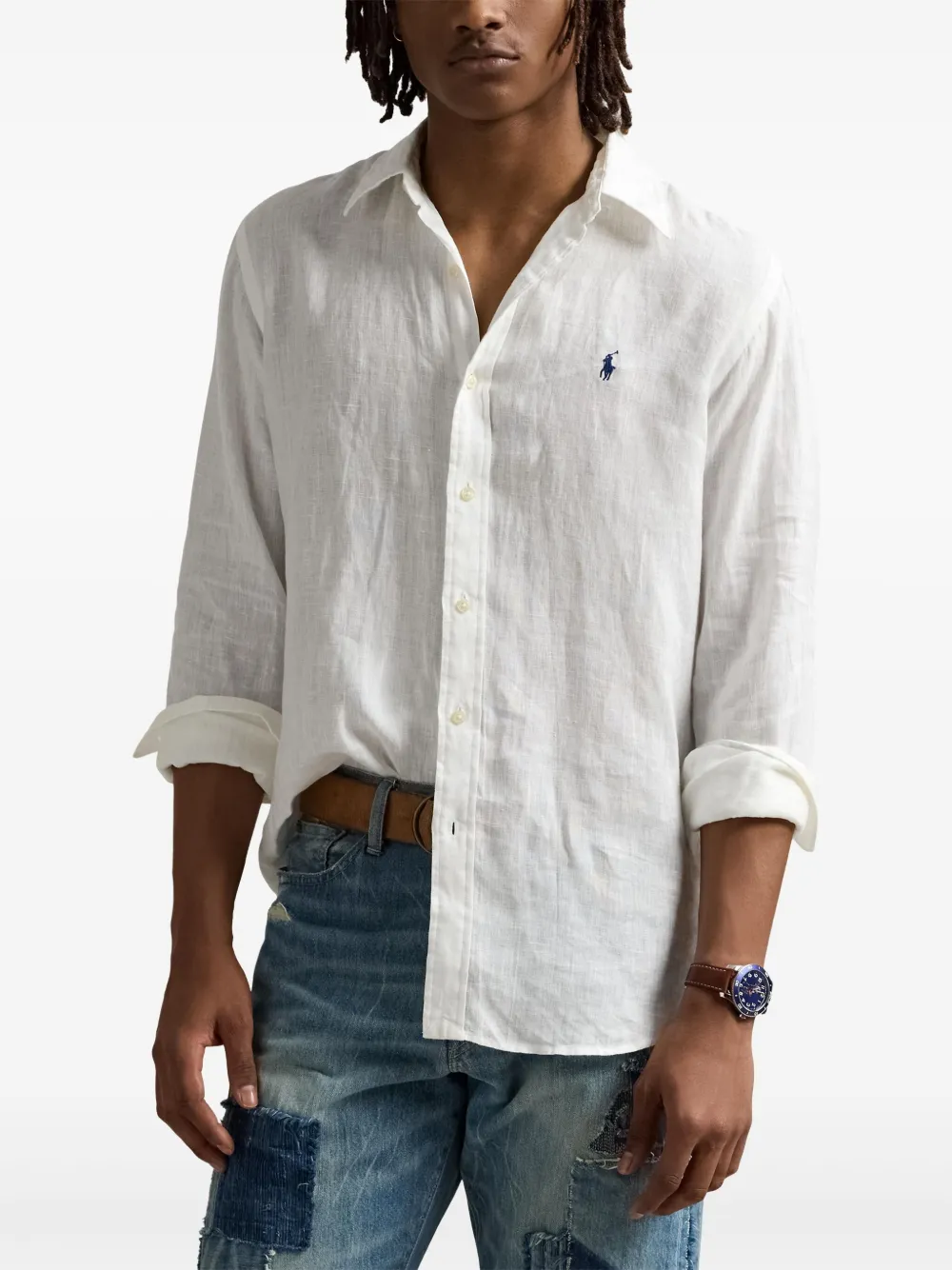 Polo Ralph Lauren Linnen overhemd Wit