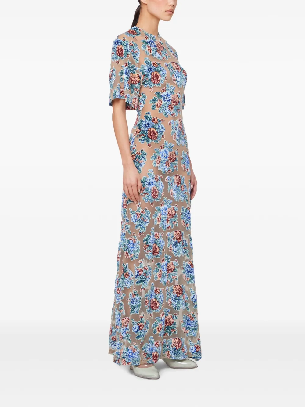 Rabanne Jurk met bloemenprint Wit