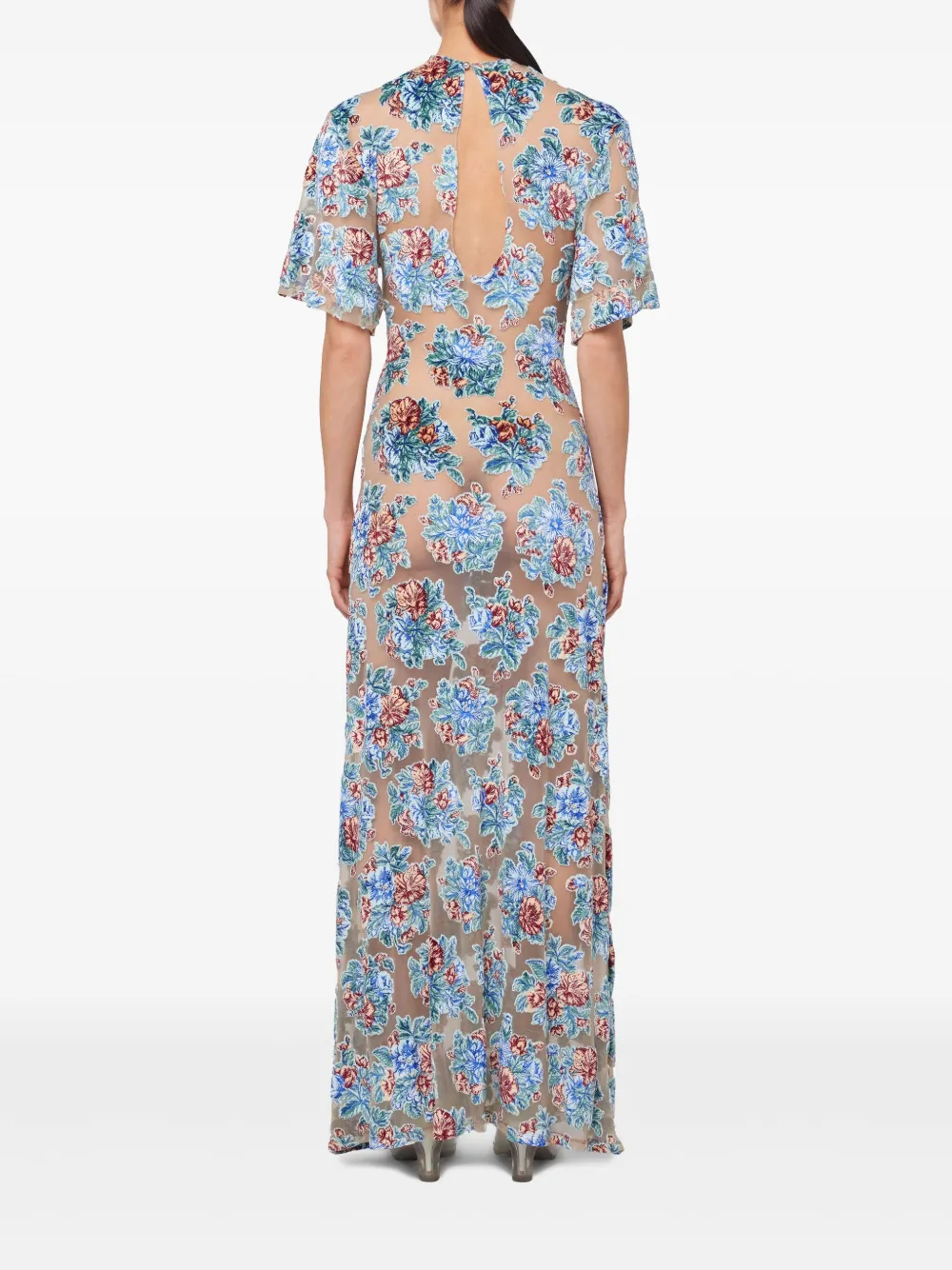 Rabanne Jurk met bloemenprint Wit