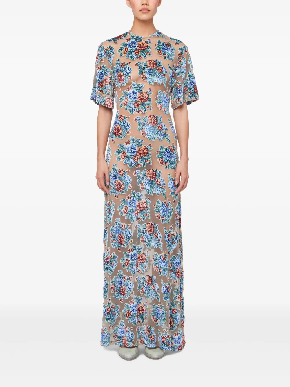 Rabanne Jurk met bloemenprint - Wit