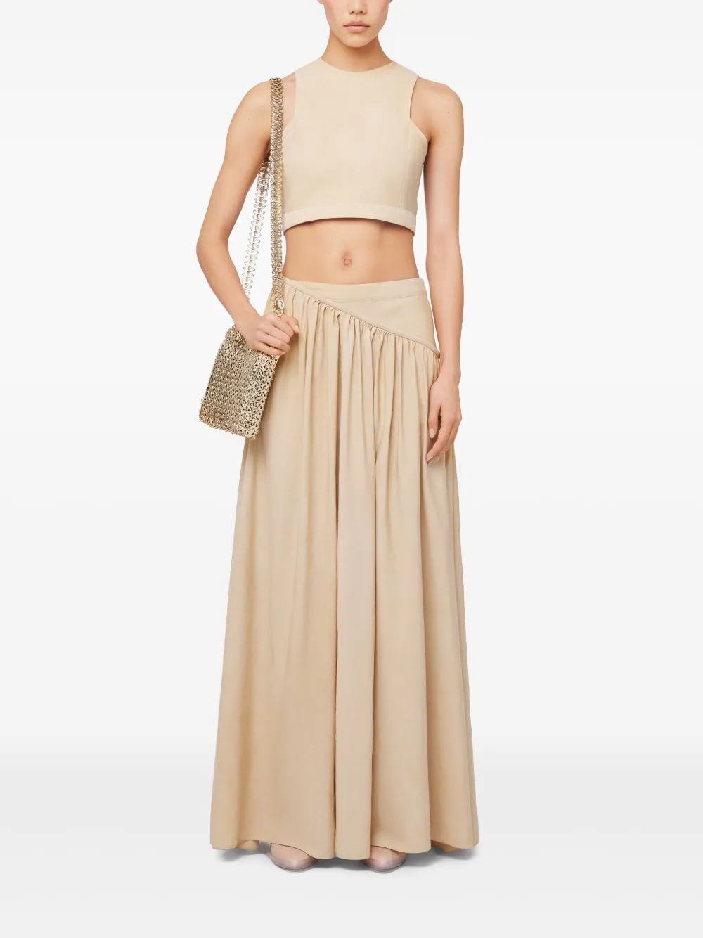 Rabanne Cropped top Beige