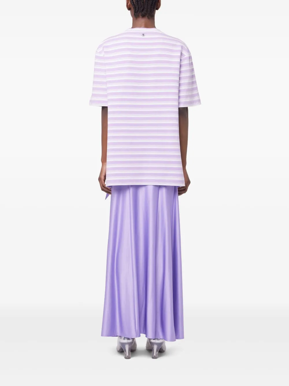 Shop Rabanne Jersey Maxi Skirt In Purple