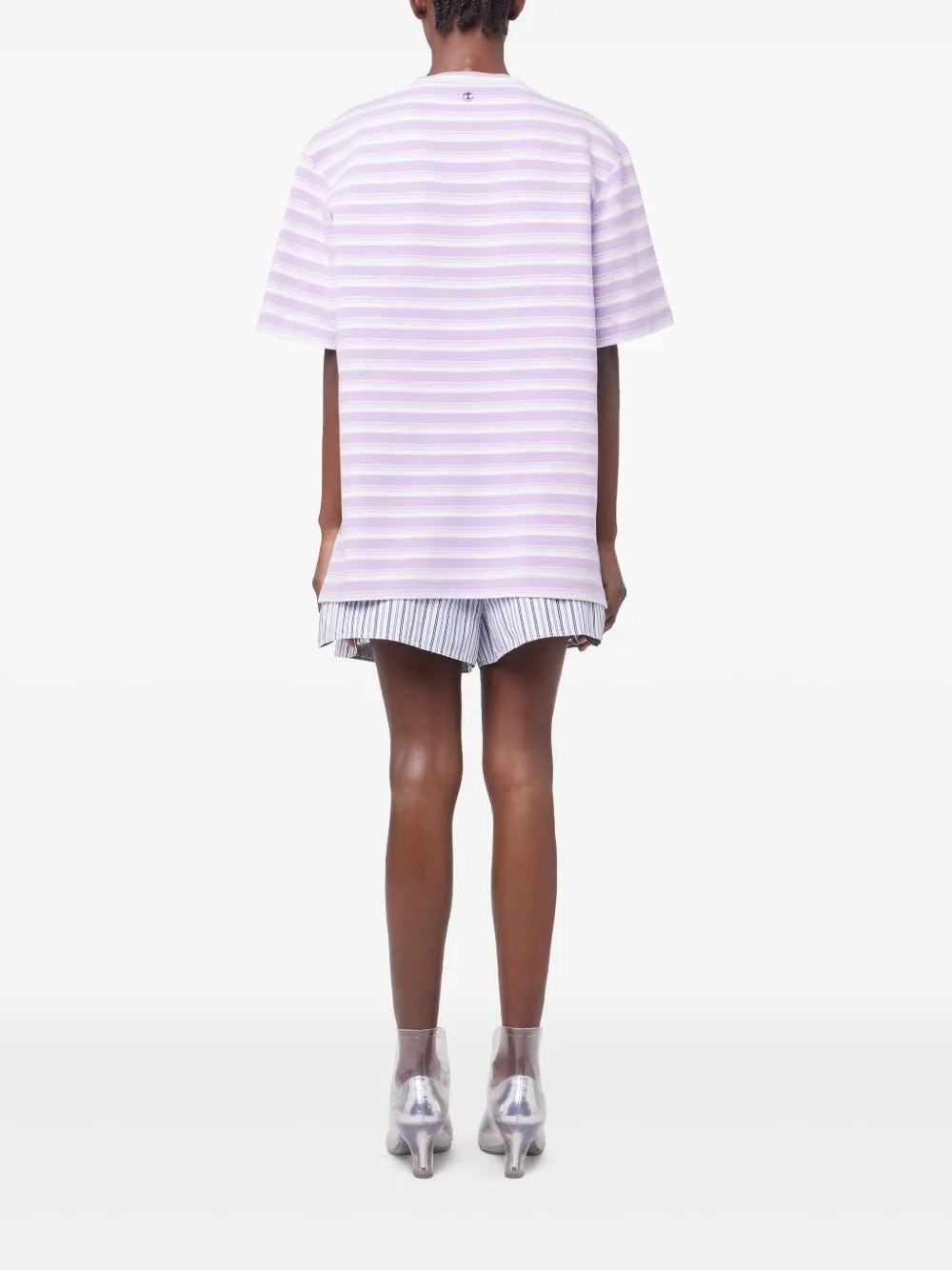 Rabanne Popeline katoenen shorts Blauw