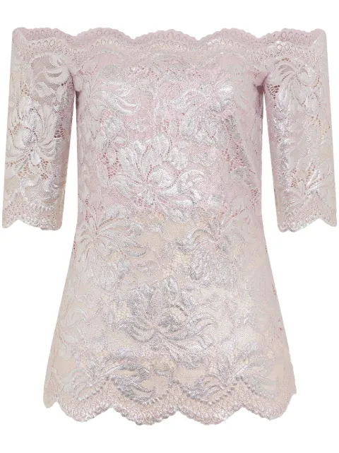 Rabanne floral-lace blouse