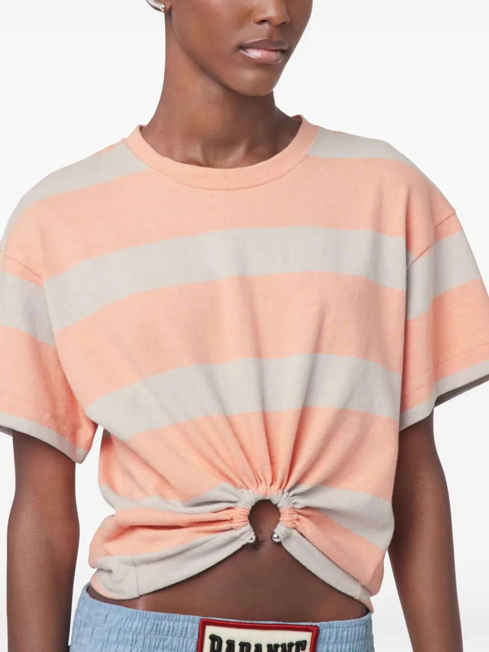 Rabanne Gestreept T-shirt Oranje