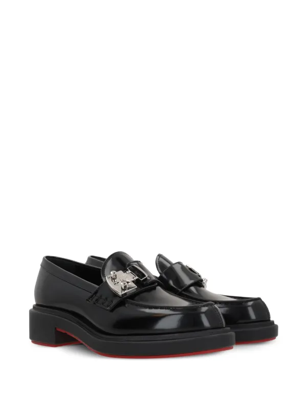 CHRISTIAN LOUBOUTIN ルブタン ローファー Urban Moc Lock ロゴ Christian Louboutin Urban Moc Lock Loafers | Black | FARFETCH