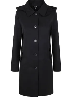 Patrizia Pepe Trench Coat Com Abotoamento Duplo | Preto | FARFETCH BR