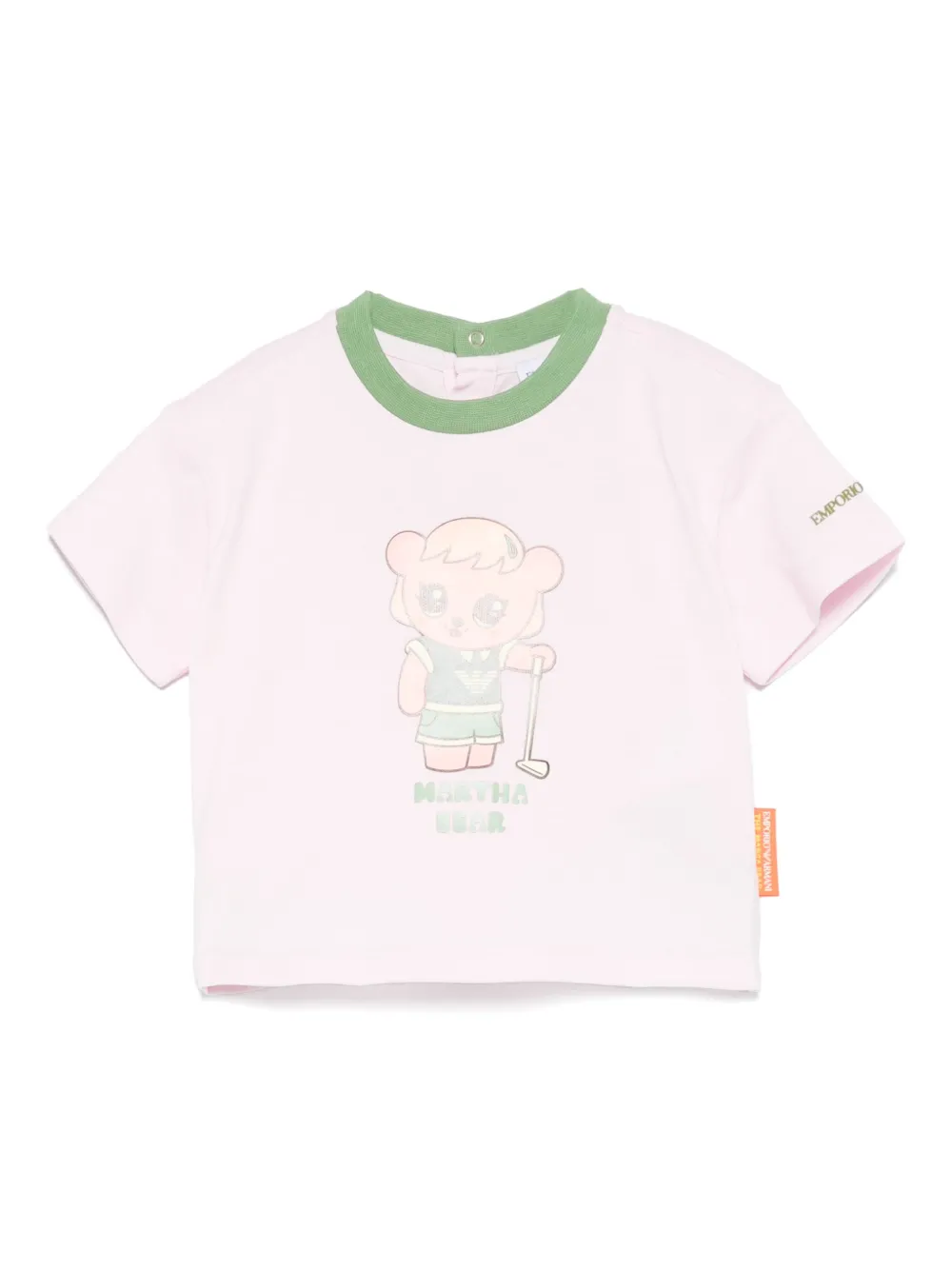 Emporio Armani Kids アップリケディテール Tシャツ - ピンク Emporio Armani Kids アップリケディテール Tシャツ - ピンク