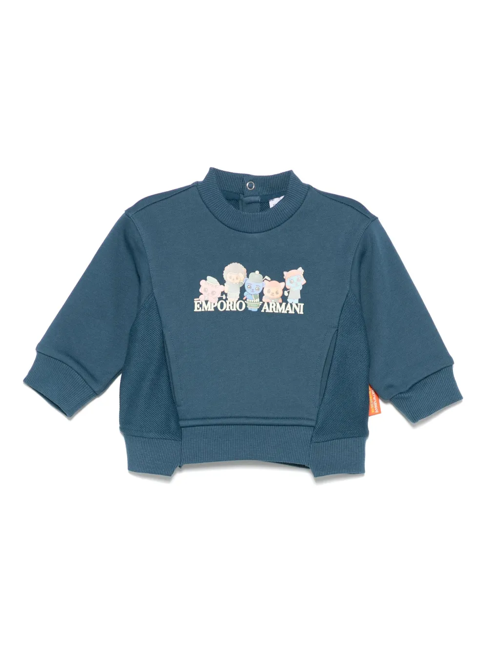 Emporio Armani Appliqué-detail Sweatshirt In Blue