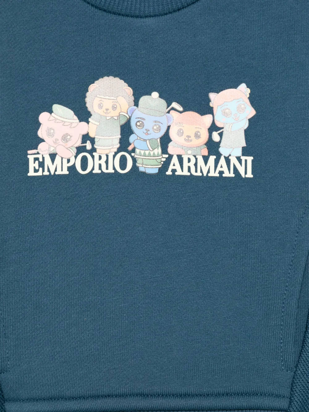 Emporio Armani Kids Sweater met applicatie Blauw