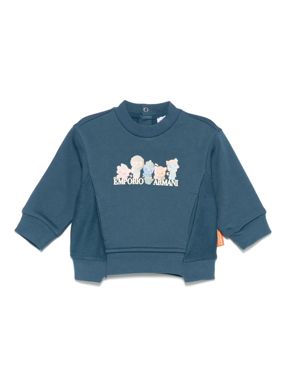 Emporio Ar i Kids Sweater met applicatie Blauw