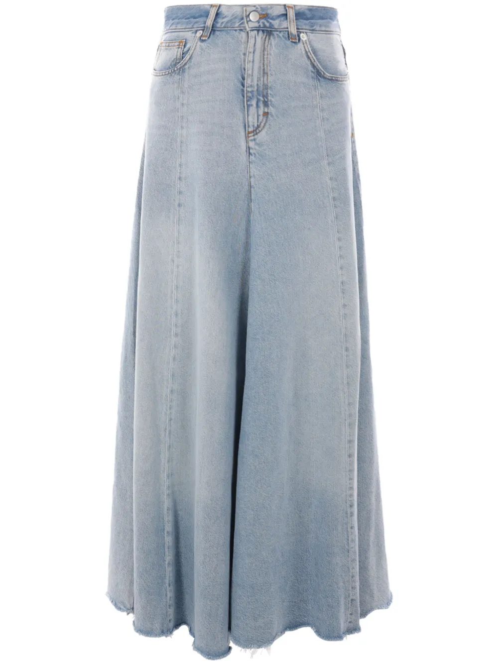 denim maxi skirt