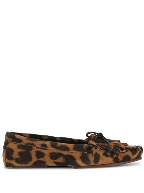 Paris Texas Indiana Suede Loafers in Brown