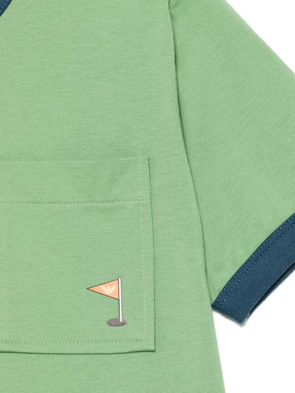 Emporio Armani Kids T-shirt met Golf Club-print Groen