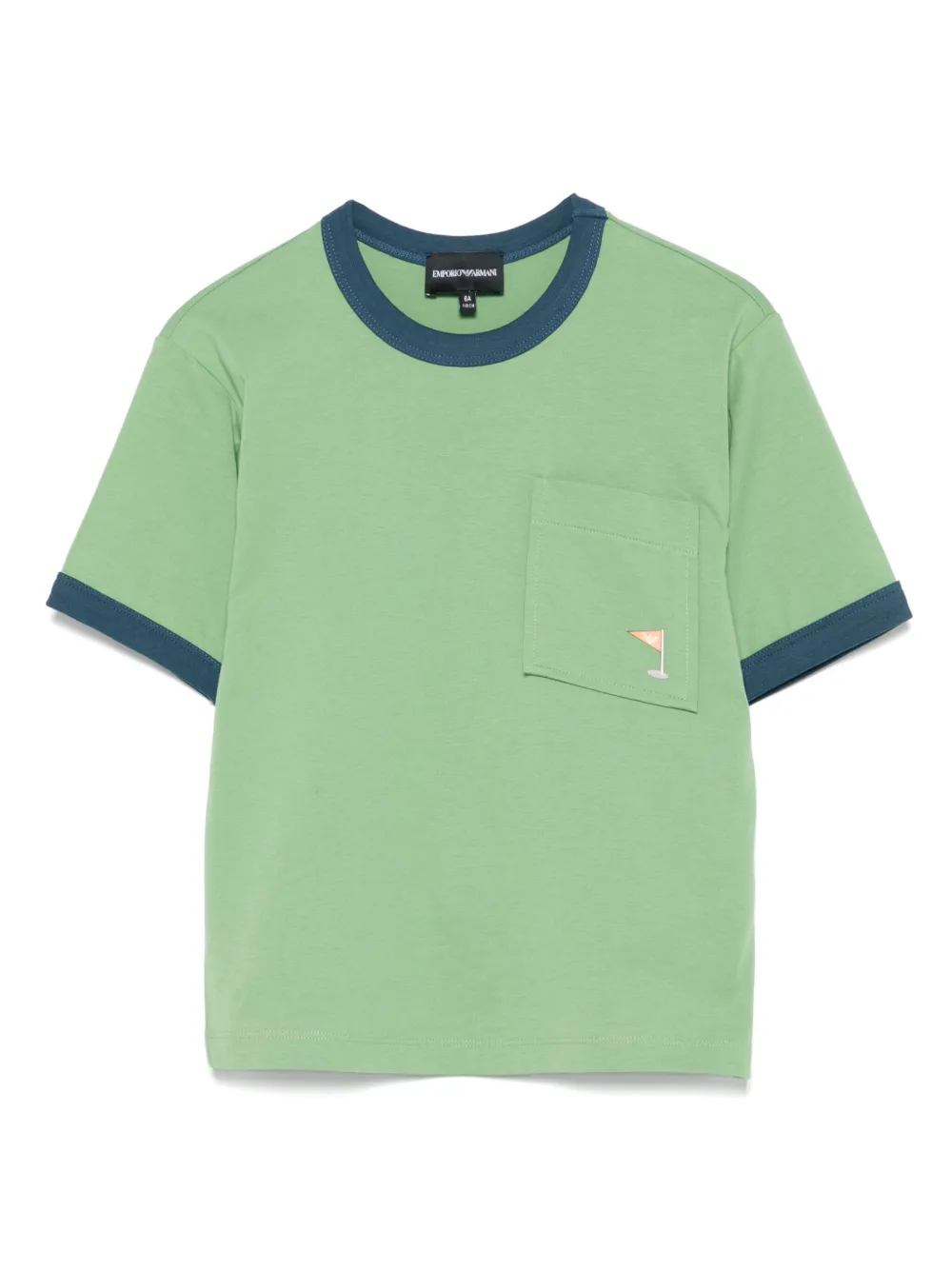 Emporio Ar i Kids T-shirt met Golf Club-print Groen