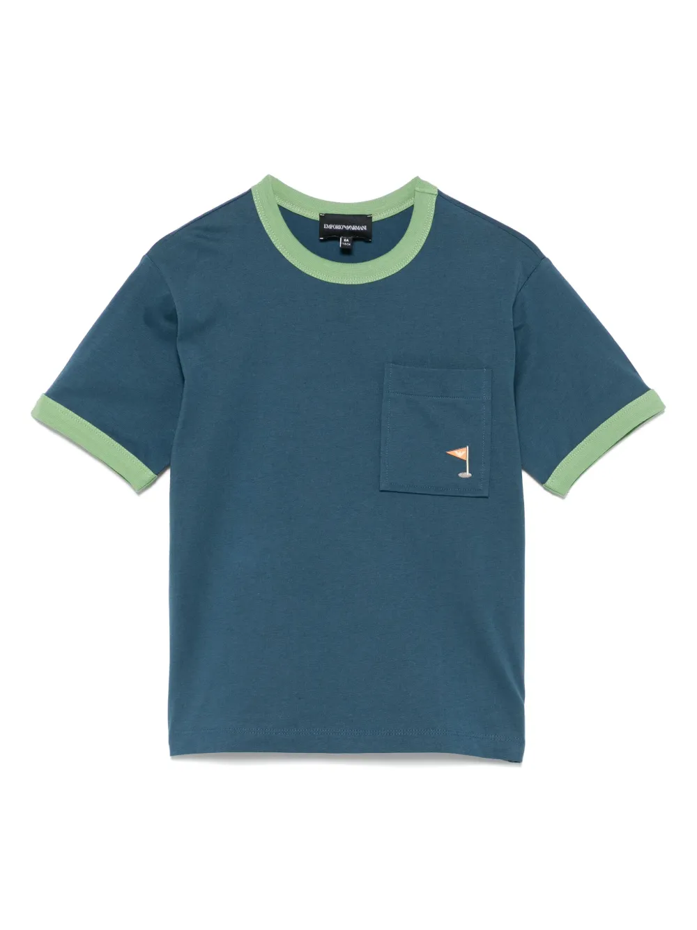 Emporio Ar i Kids T-shirt van biologisch katoen Blauw