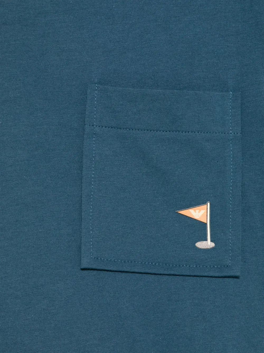 Emporio Armani Kids T-shirt van biologisch katoen Blauw