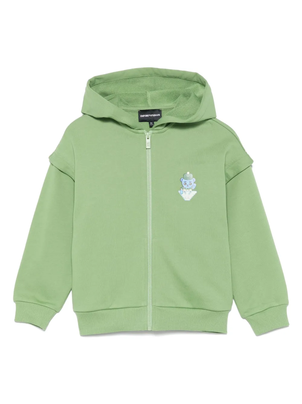 Emporio Ar i Kids Hoodie met patchdetail Groen