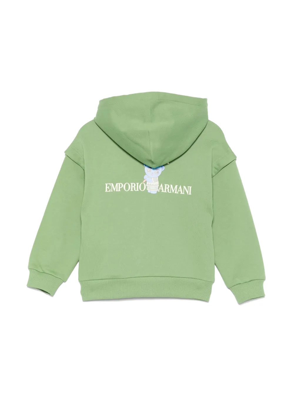 Emporio Armani Kids Hoodie met patchdetail Groen