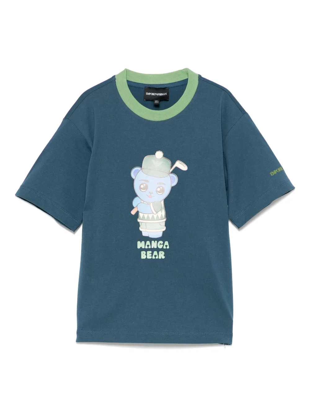 Emporio Ar i Kids T-shirt met patchdetail Blauw