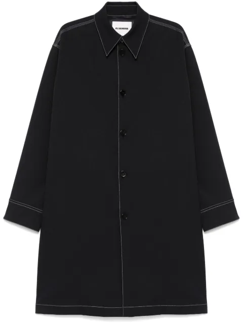 Jil Sander manteau droit à simple boutonnage