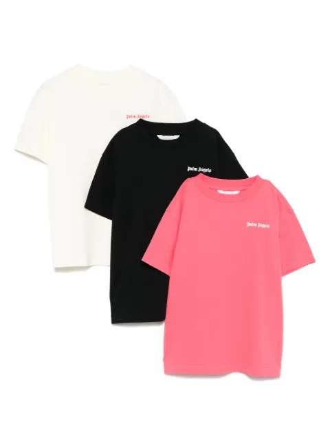 Palm Angels Kids Kit 3 camisetas com estampa de logo