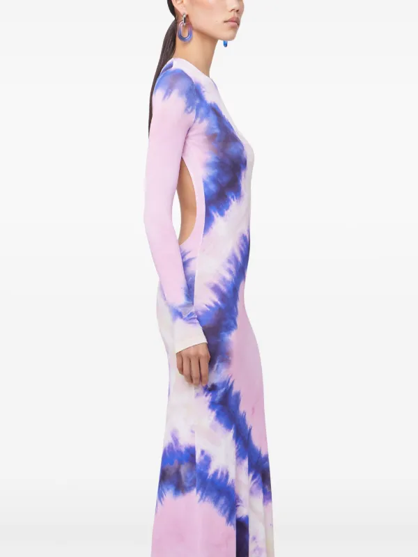 fitted lace wedding dress Purple Tie Dye Summer Dress