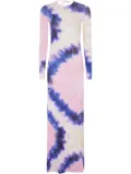 Rabanne tie-dye print dress - Purple