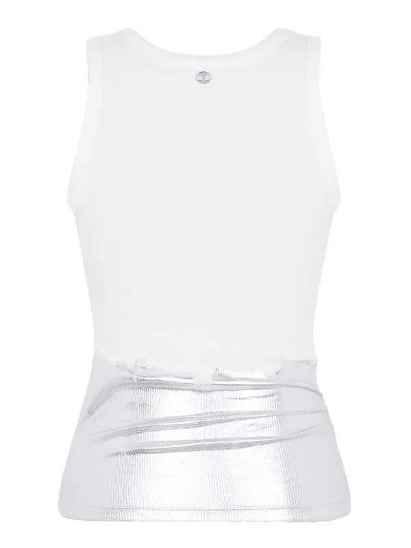 Rabanne piercing-appliqué Ribbed Tank Top | White | FARFETCH IL