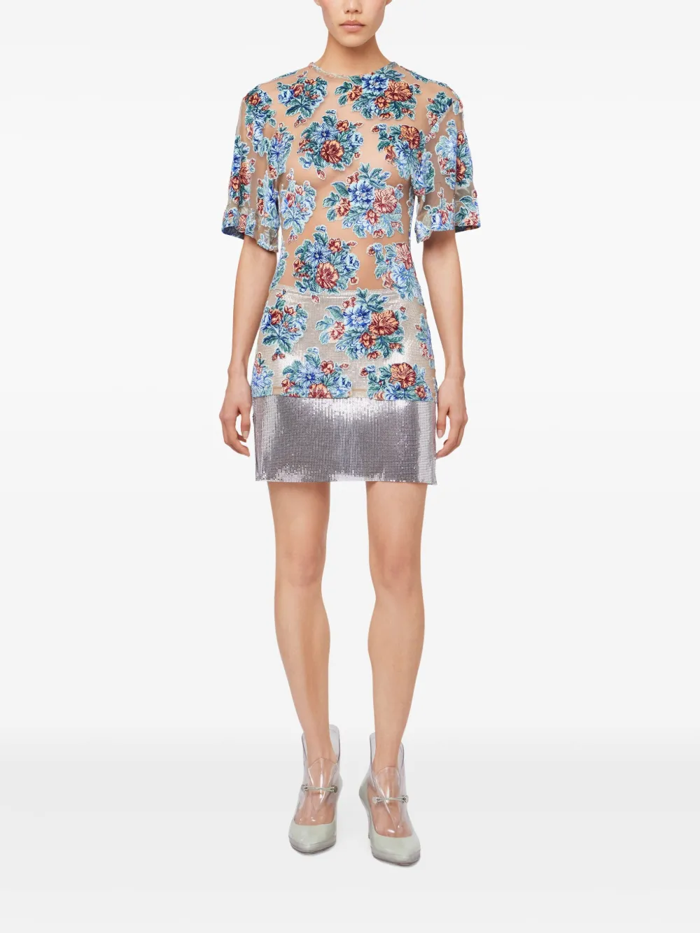 RABANNE FLORAL-JACQUARD T-SHIRT