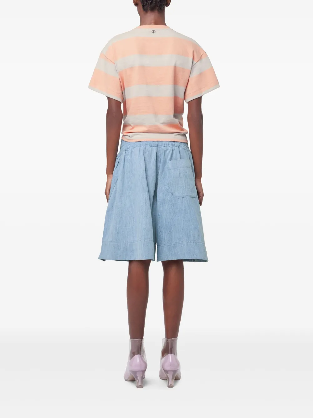 Rabanne Shorts met logopatch Blauw