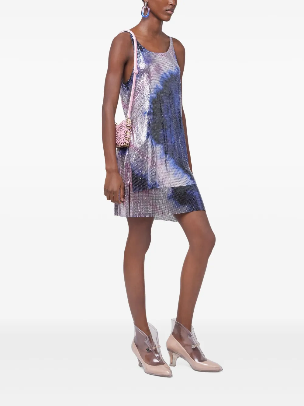 RABANNE PRINTED MESH TANK TOP