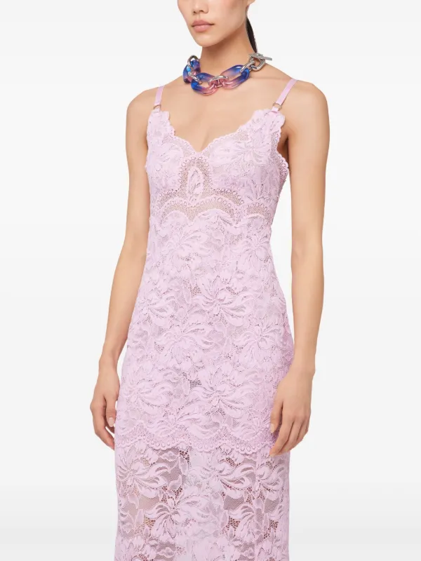 Rabanne Lace Dress | Pink | FARFETCH