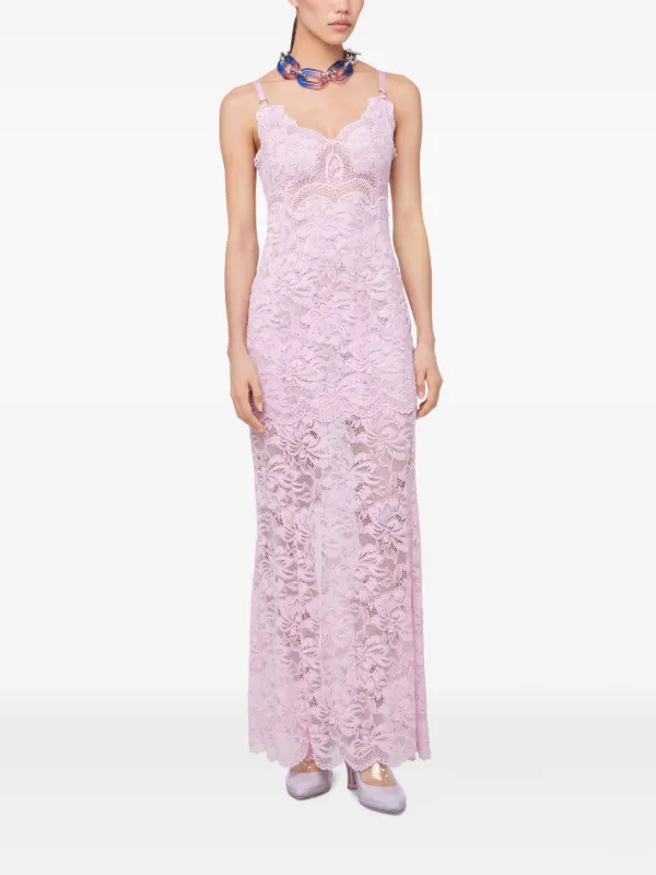 Rabanne Lace Dress | Pink | FARFETCH Rabanne Lace Dress | Pink | FARFETCH