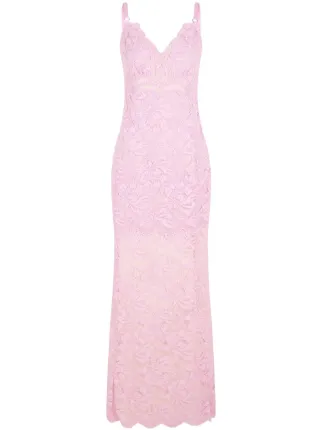 women straight pink lace dress GLS by Gloria GL3249 Women's Formal Evening & Wedding Guest Dress - Light Pink