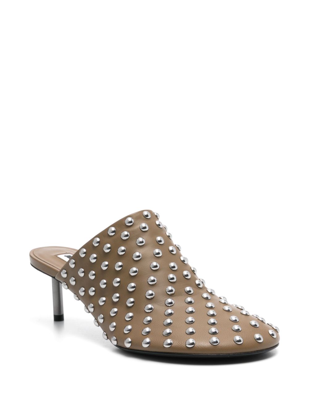 Jil Sander 50 mm muiltjes met studs Groen