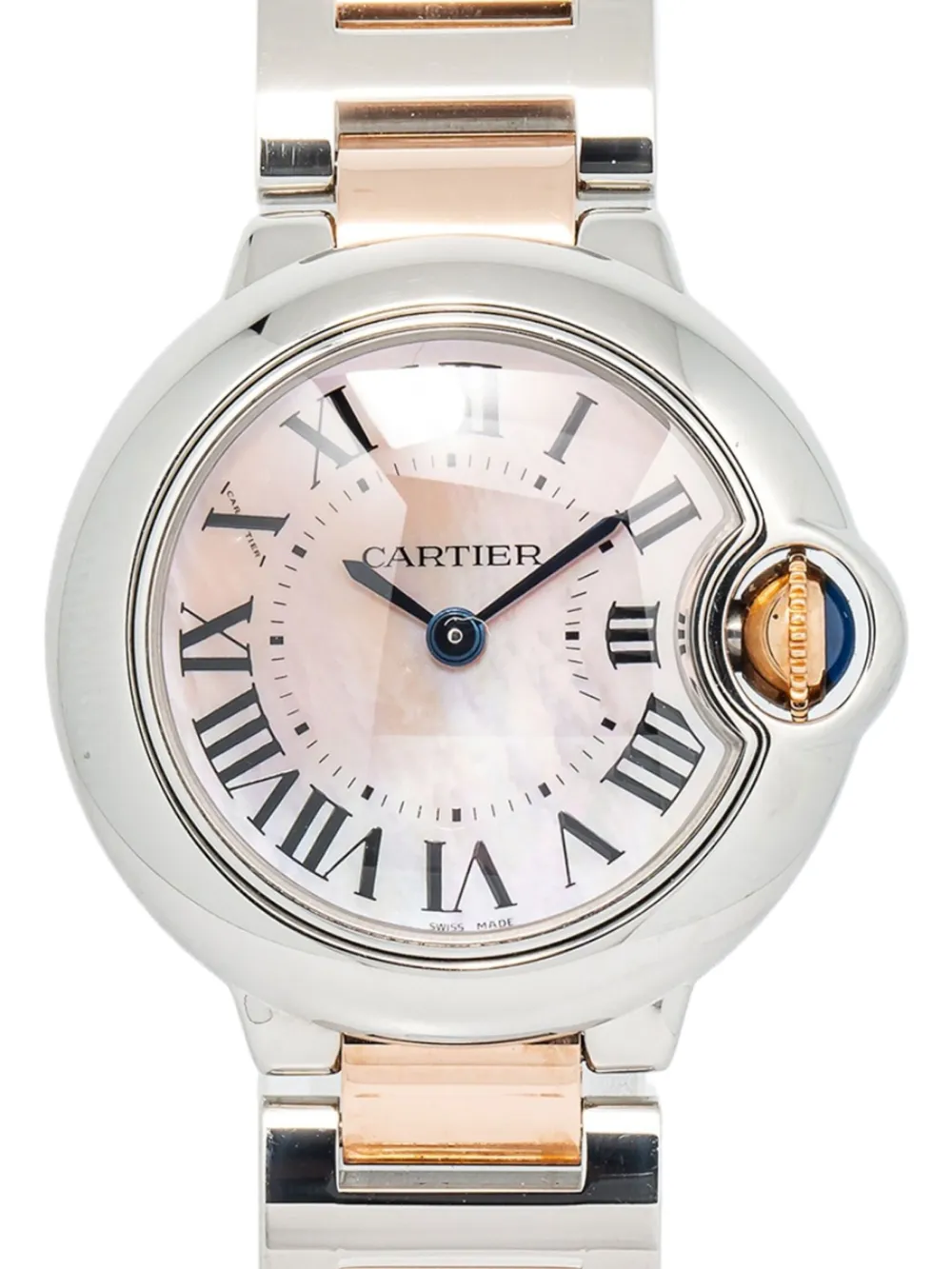 Pre-owned Cartier  Ballon Bleu 28mm In Neutrals