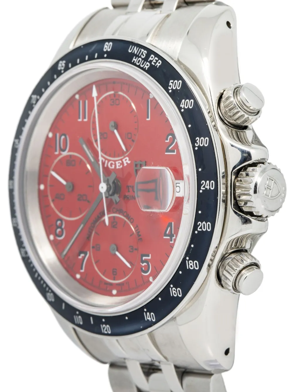 TUDOR Pre-owned Tiger Prince Date Chronograph 40 mm horloge - Rood